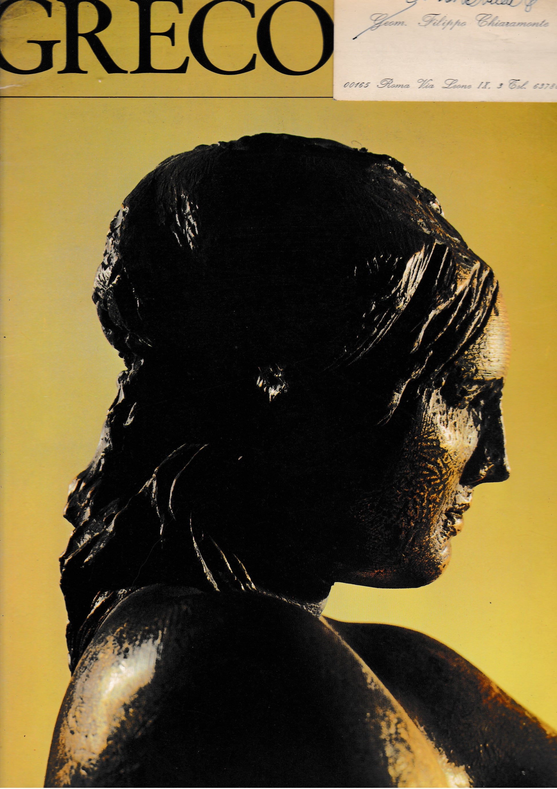 Emilio Greco Rassegna Antologica Palermo 13 marzo - 16 maggio 1982 - copertina