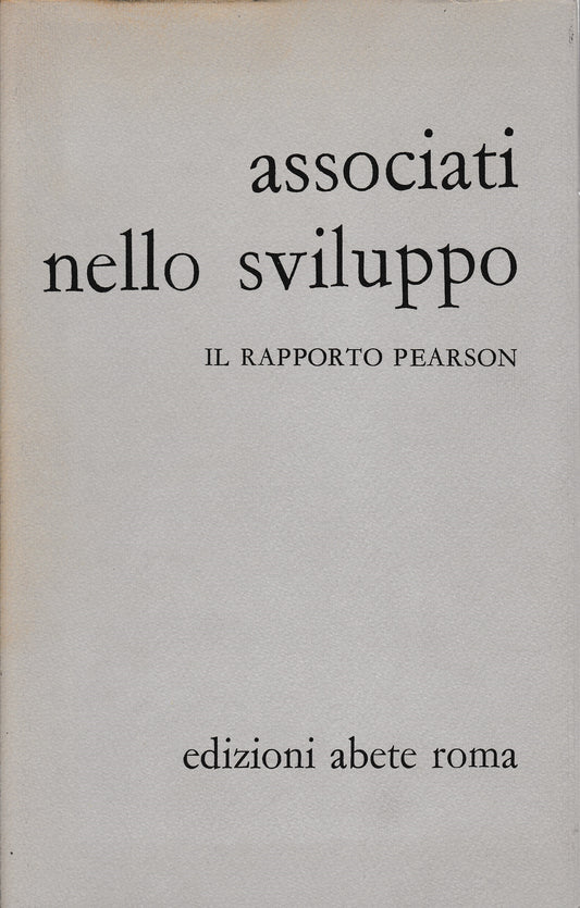 Associati nello sviluppo. Il rapporto Pearson - copertina