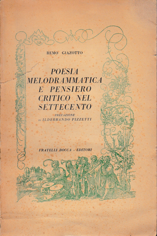 Poesia melodrammatica e pensiero critico nel settecento - copertina