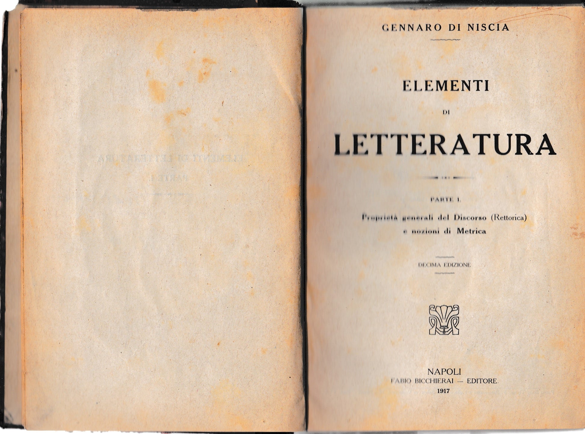 Elementi di letteratura - copertina