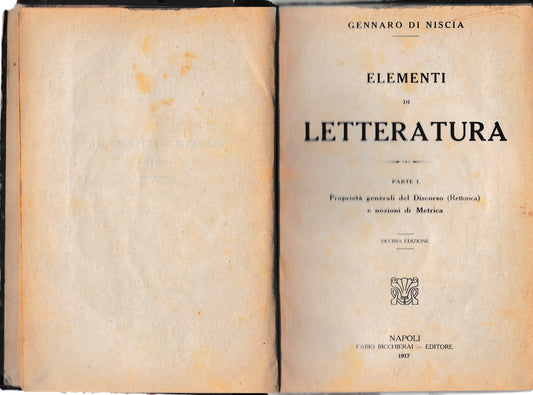 Elementi di letteratura - copertina