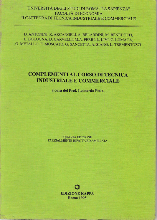 Complementi al corso di tecnica industriale e commerciale - copertina