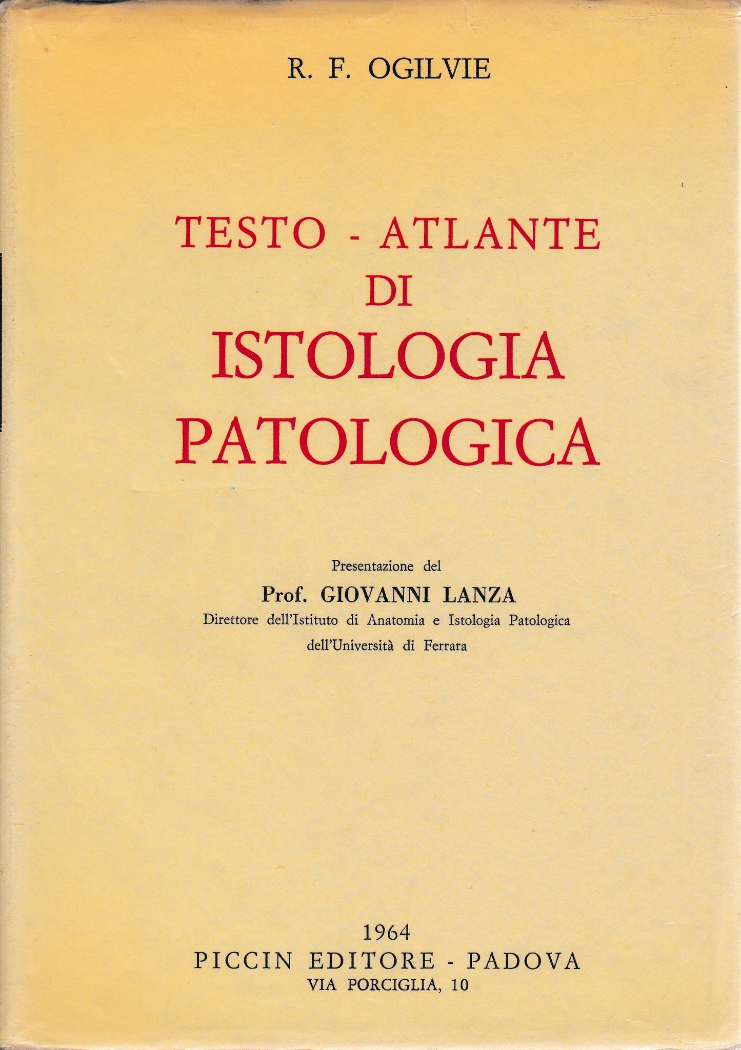 Testo - Atlante di Istologia Patologica - copertina