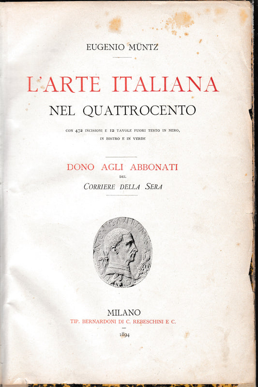 L'arte italiana nel quattrocento - copertina