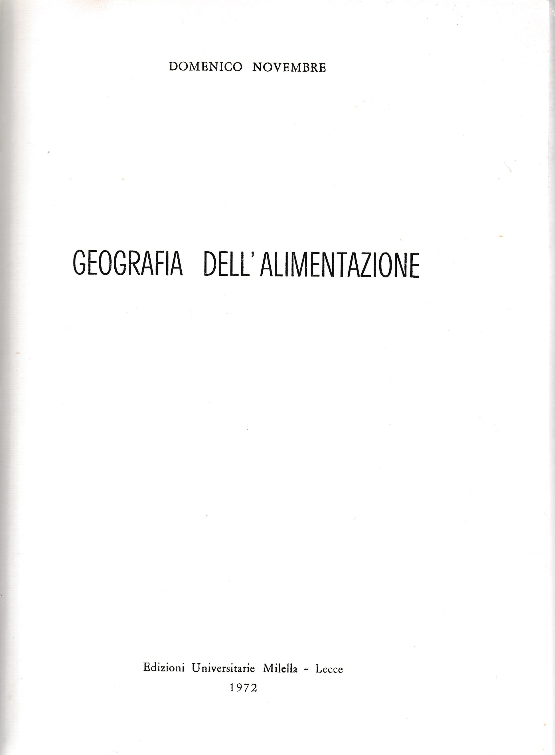 Geografia dell'alimentazione - copertina