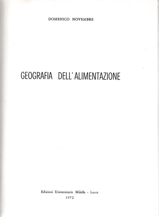 Geografia dell'alimentazione - copertina