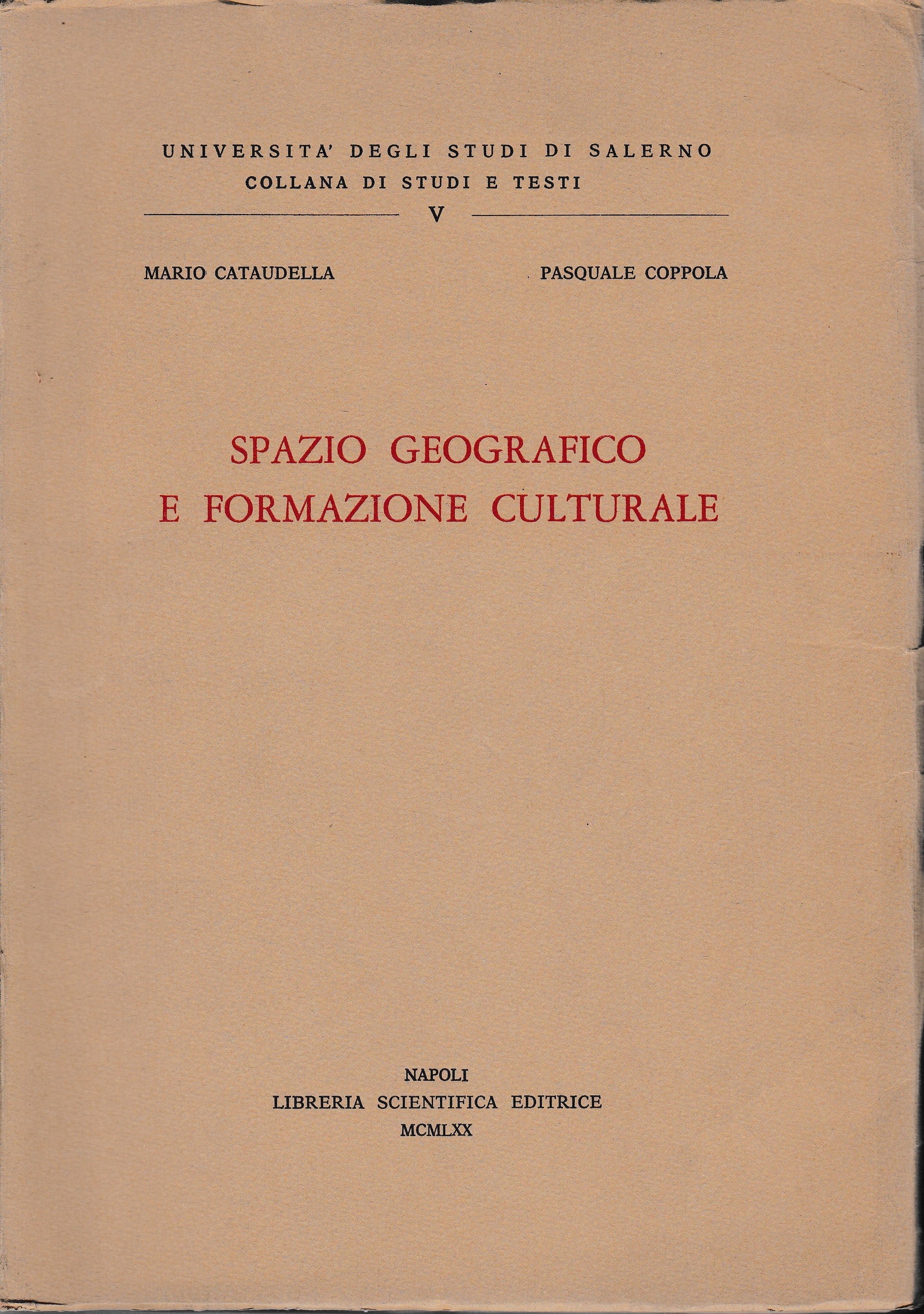 Spazio geografico e formazione culturale - copertina