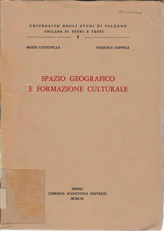 Spazio geografico e formazione culturale - copertina
