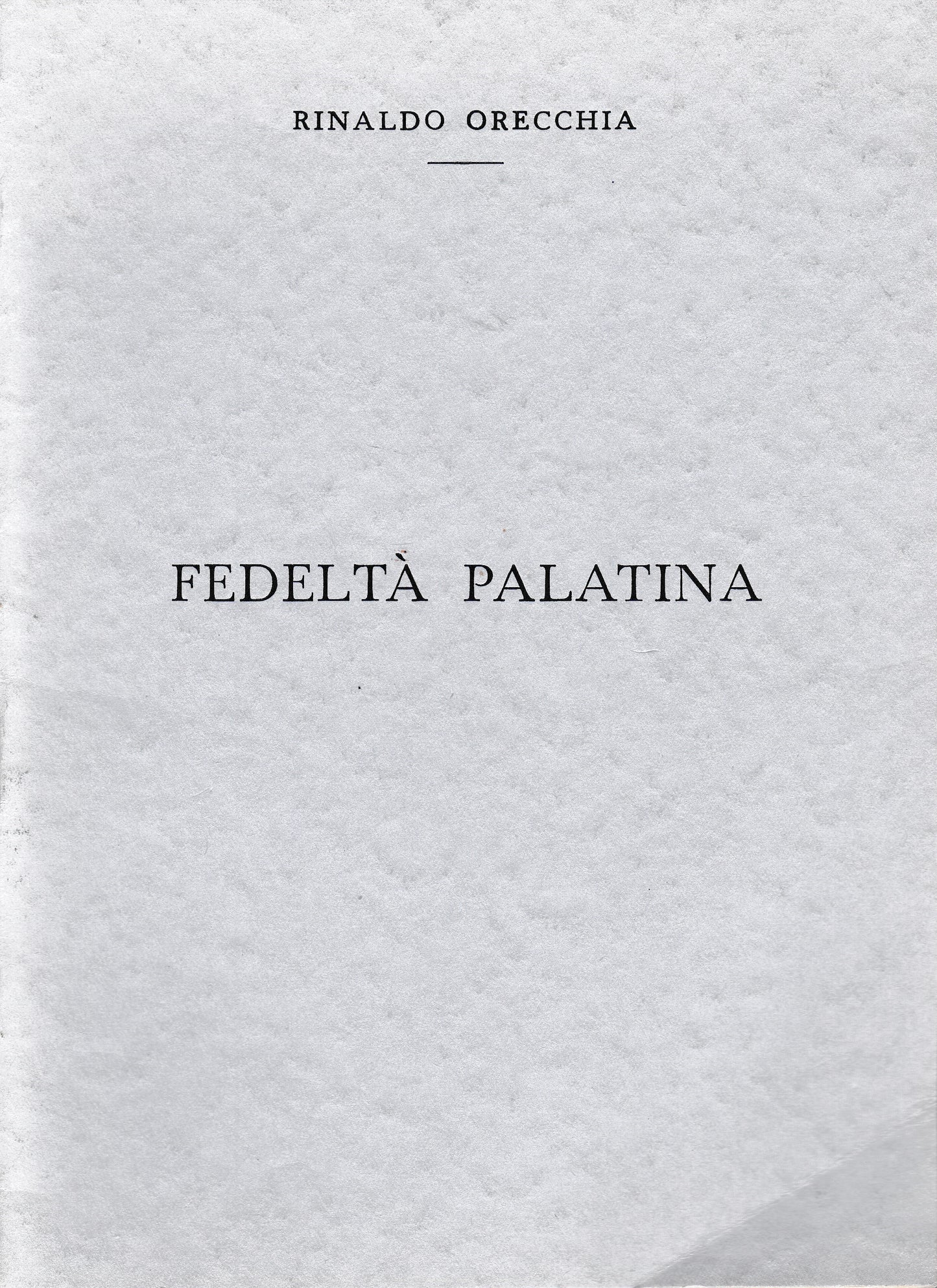 Fedeltà Palatina - copertina
