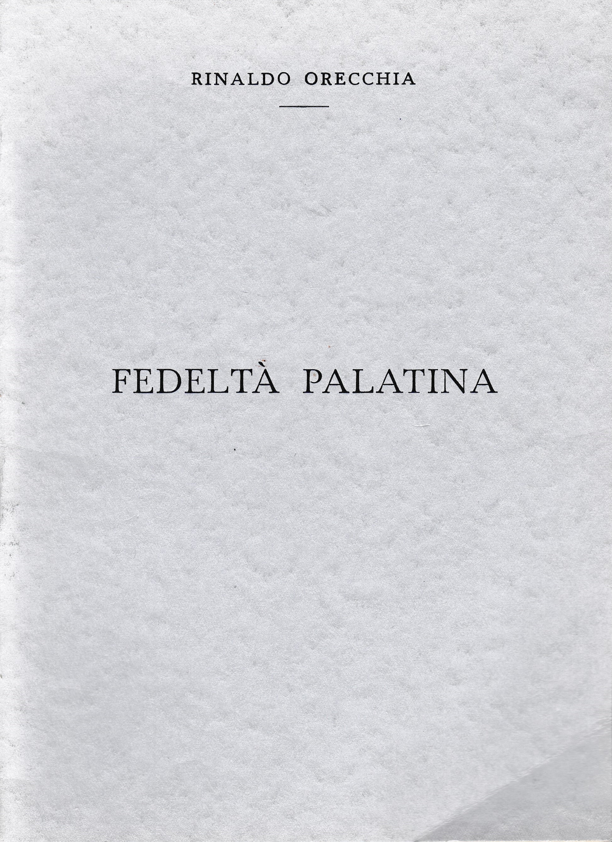 Fedeltà Palatina - copertina