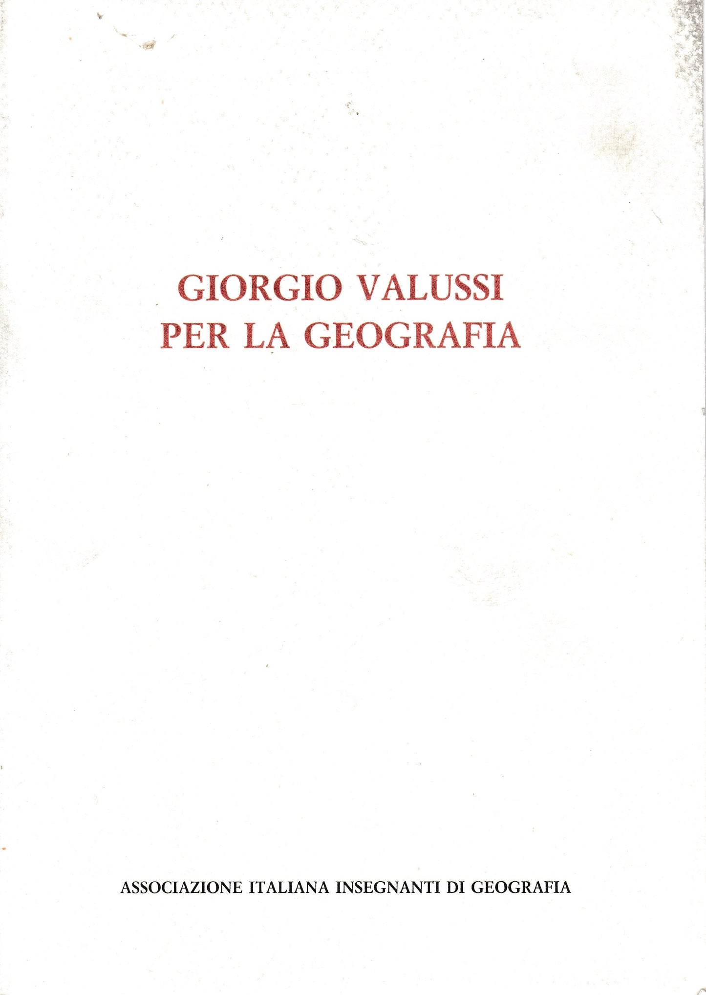 Per la Geografia - copertina