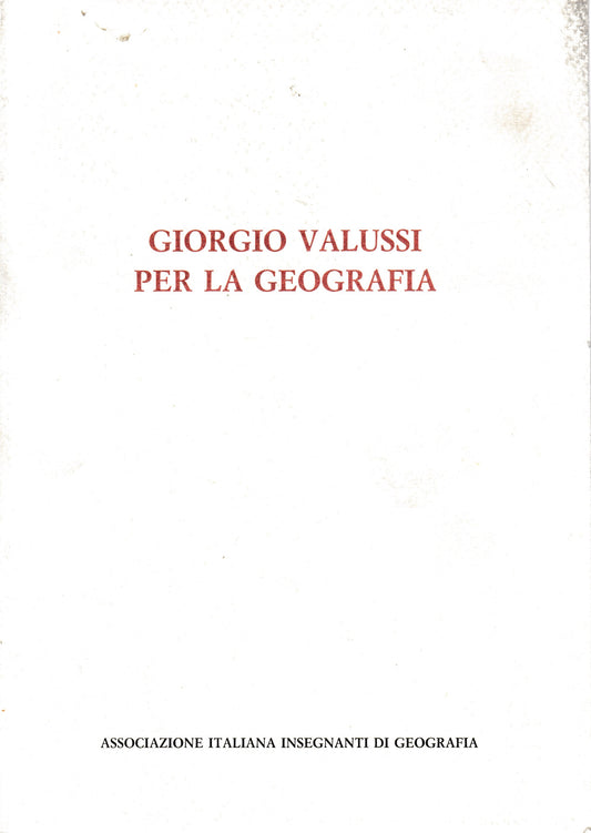 Per la Geografia - copertina