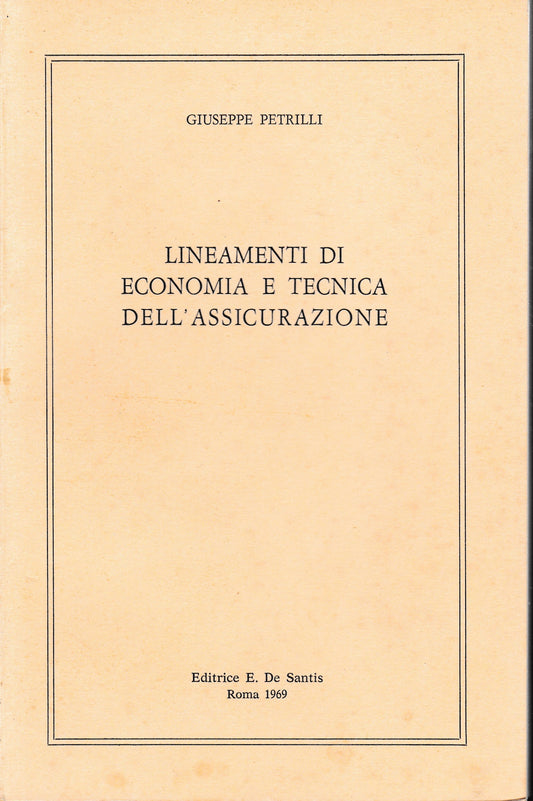 Lineamenti di economia e tecnica dell'assicurazione - copertina