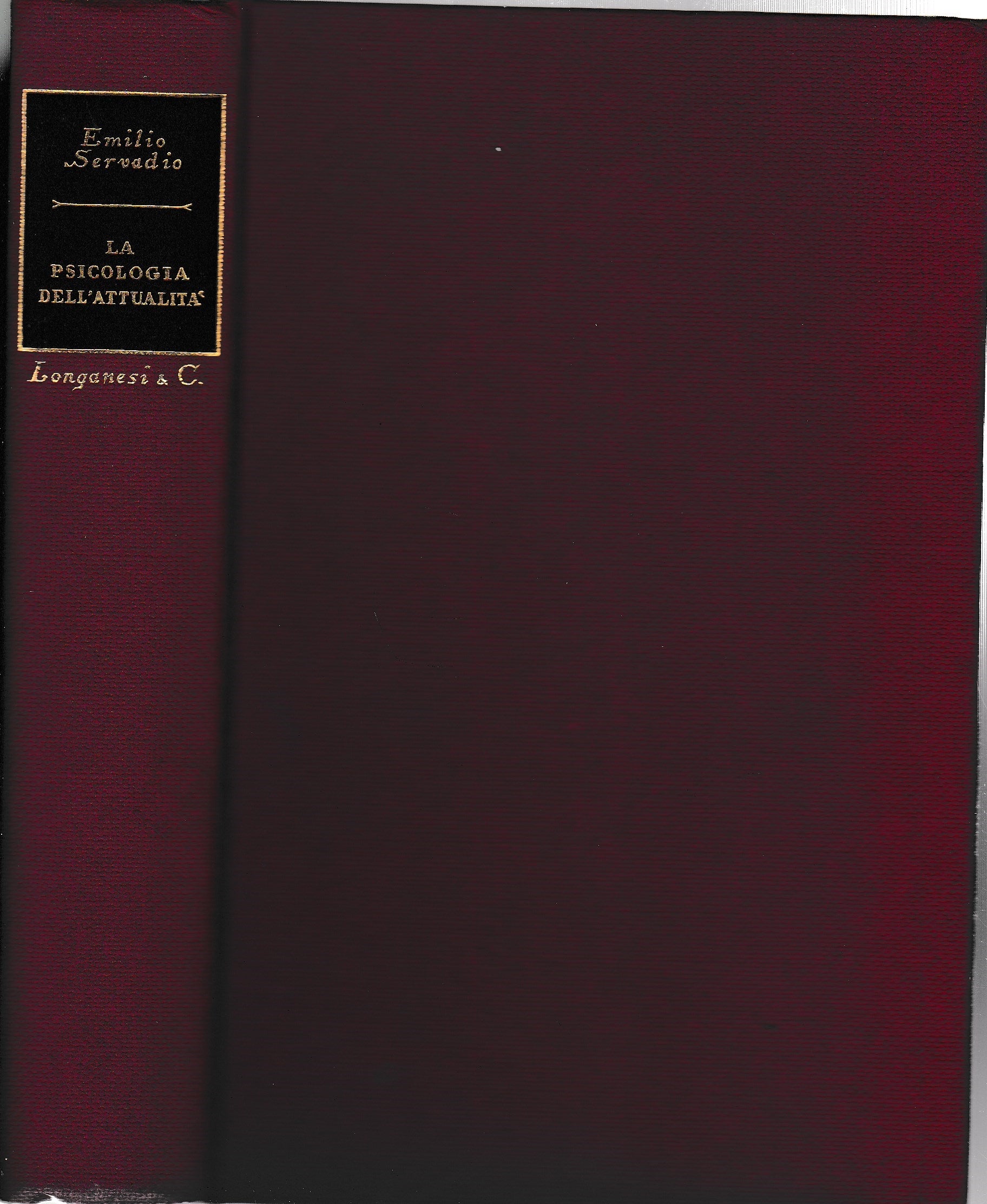 La Psicologia dell'attualità - copertina