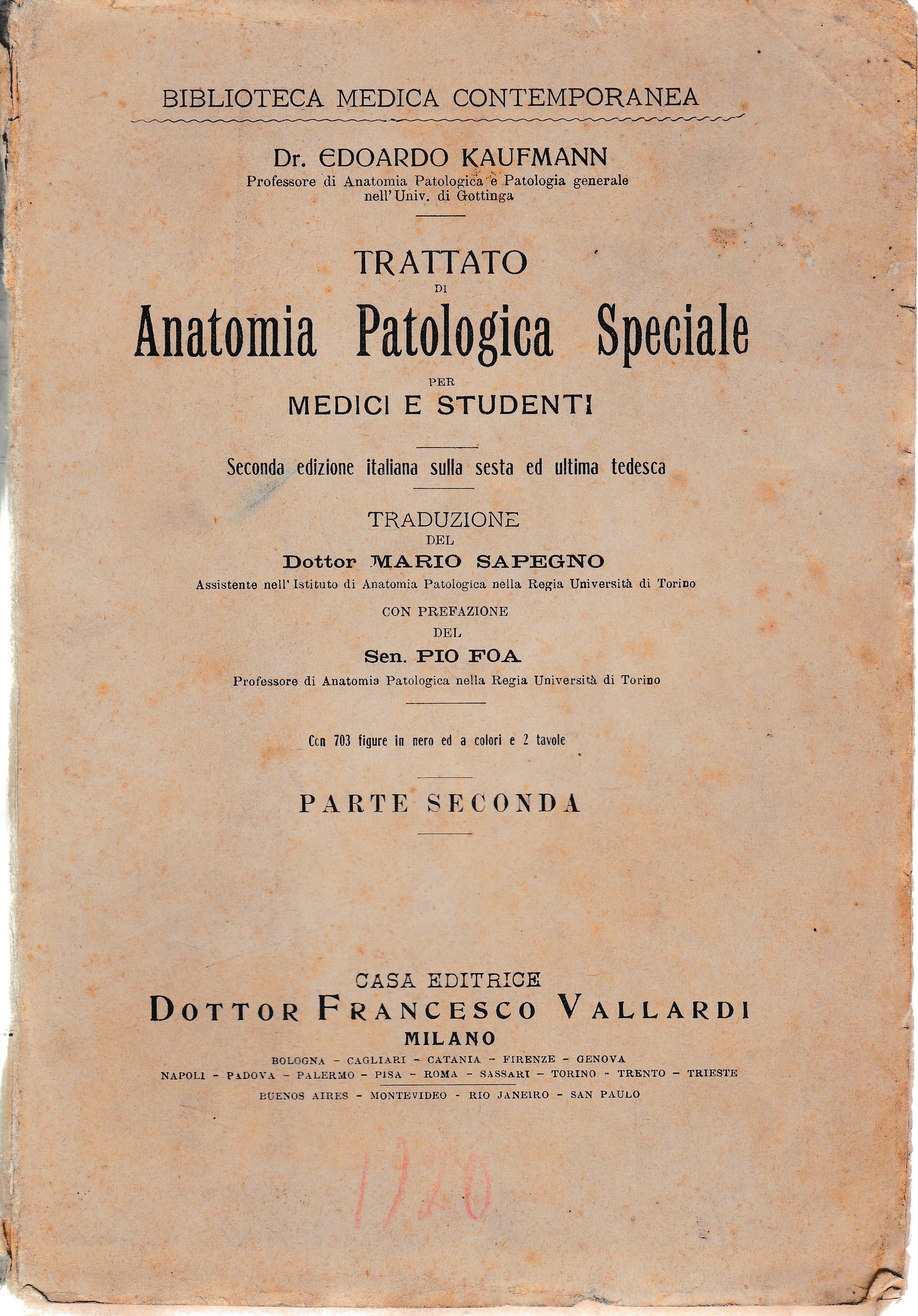 Trattato di Anatomia Patologica Speciale parte seconda - copertina