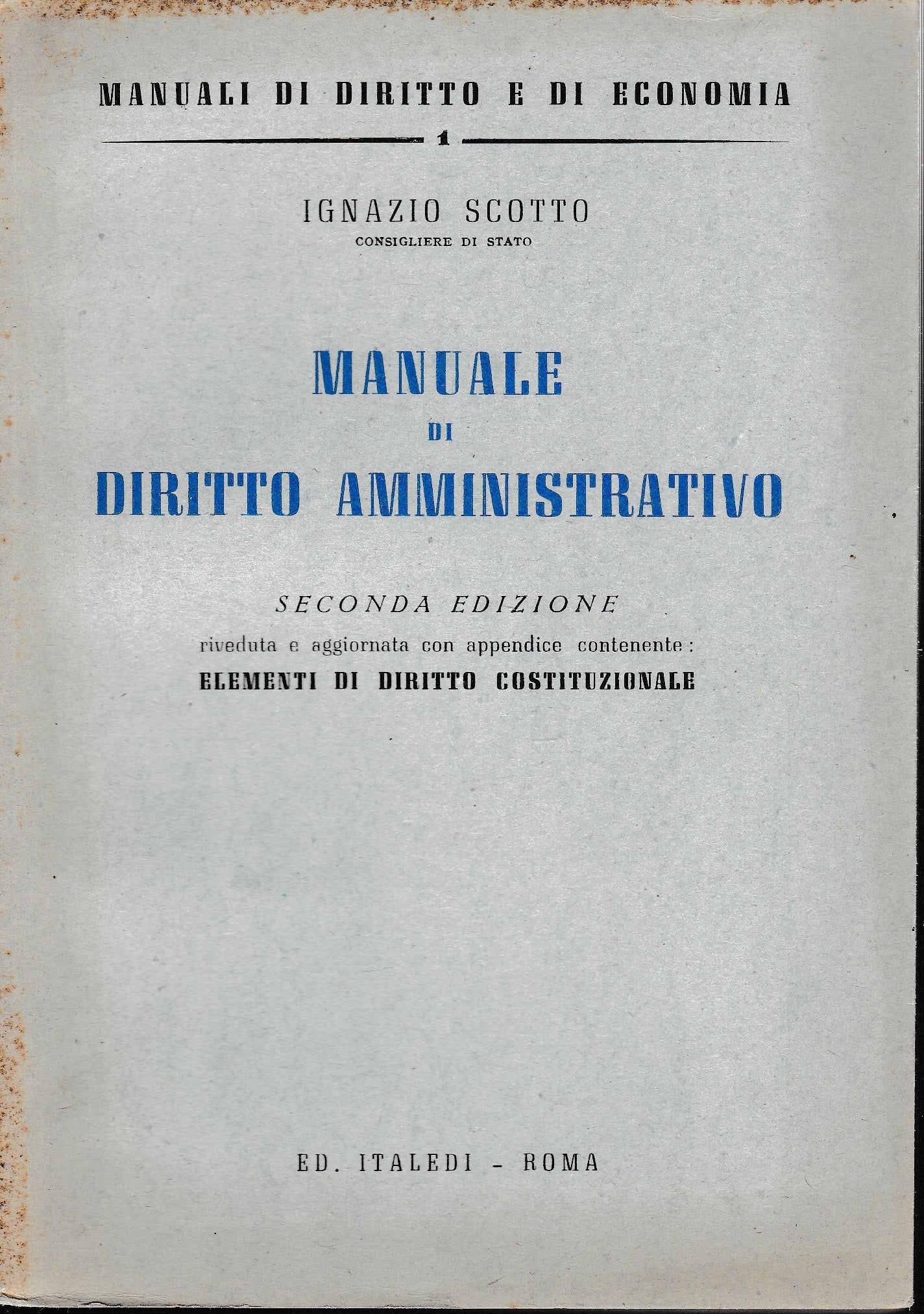 Manuale di Diritto Amministrativo - copertina