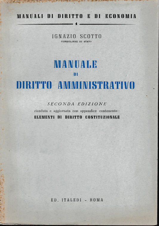 Manuale di Diritto Amministrativo - copertina