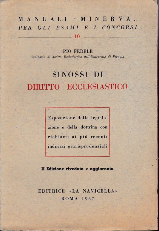 Manuali Minerva. Sinossi di Diritto Ecclesiastico - copertina