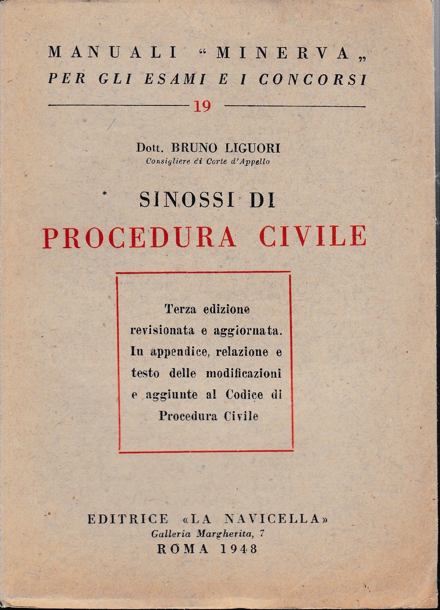 Manuali Minerva. Sinossi di Procedura Civile - copertina