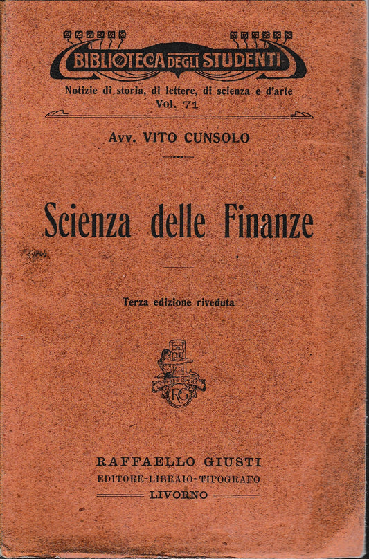 Scienza delle finanze - copertina