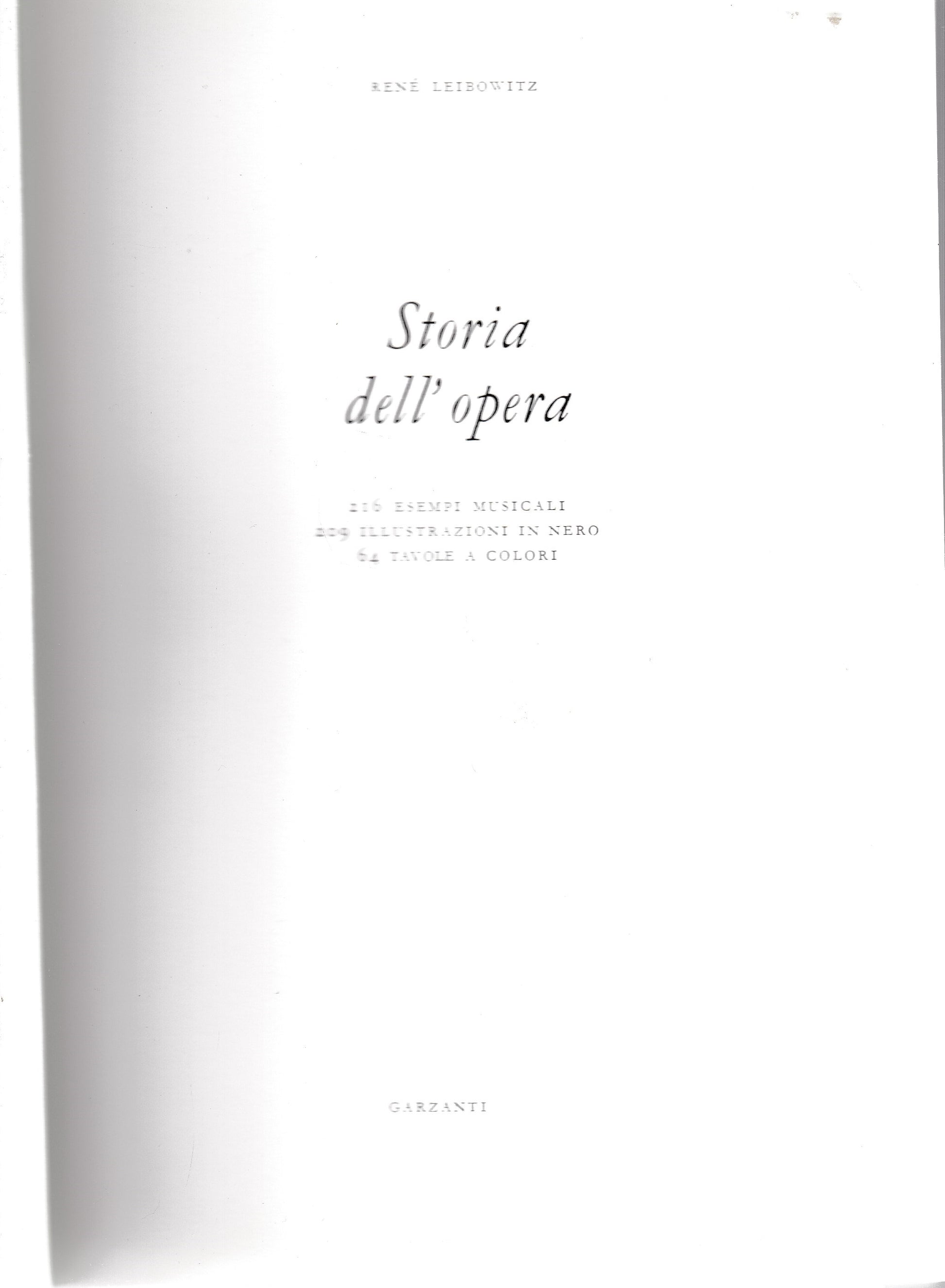 Storia dell'opera - copertina