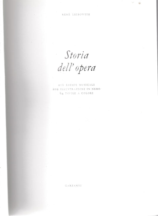 Storia dell'opera - copertina