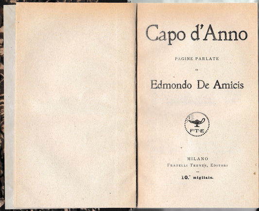 Capo d'Anno. Pagine parlate - copertina