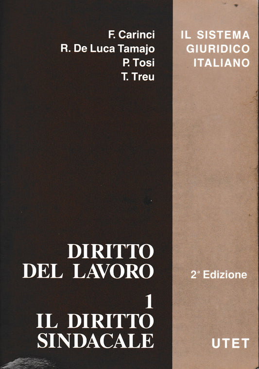 Diritto del lavoro 1. Il diritto sindacale - copertina