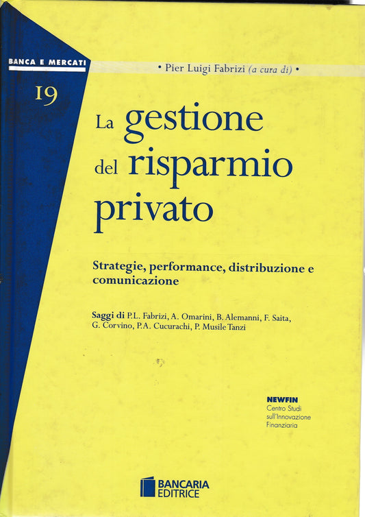 La gestione del risparmio privato - copertina