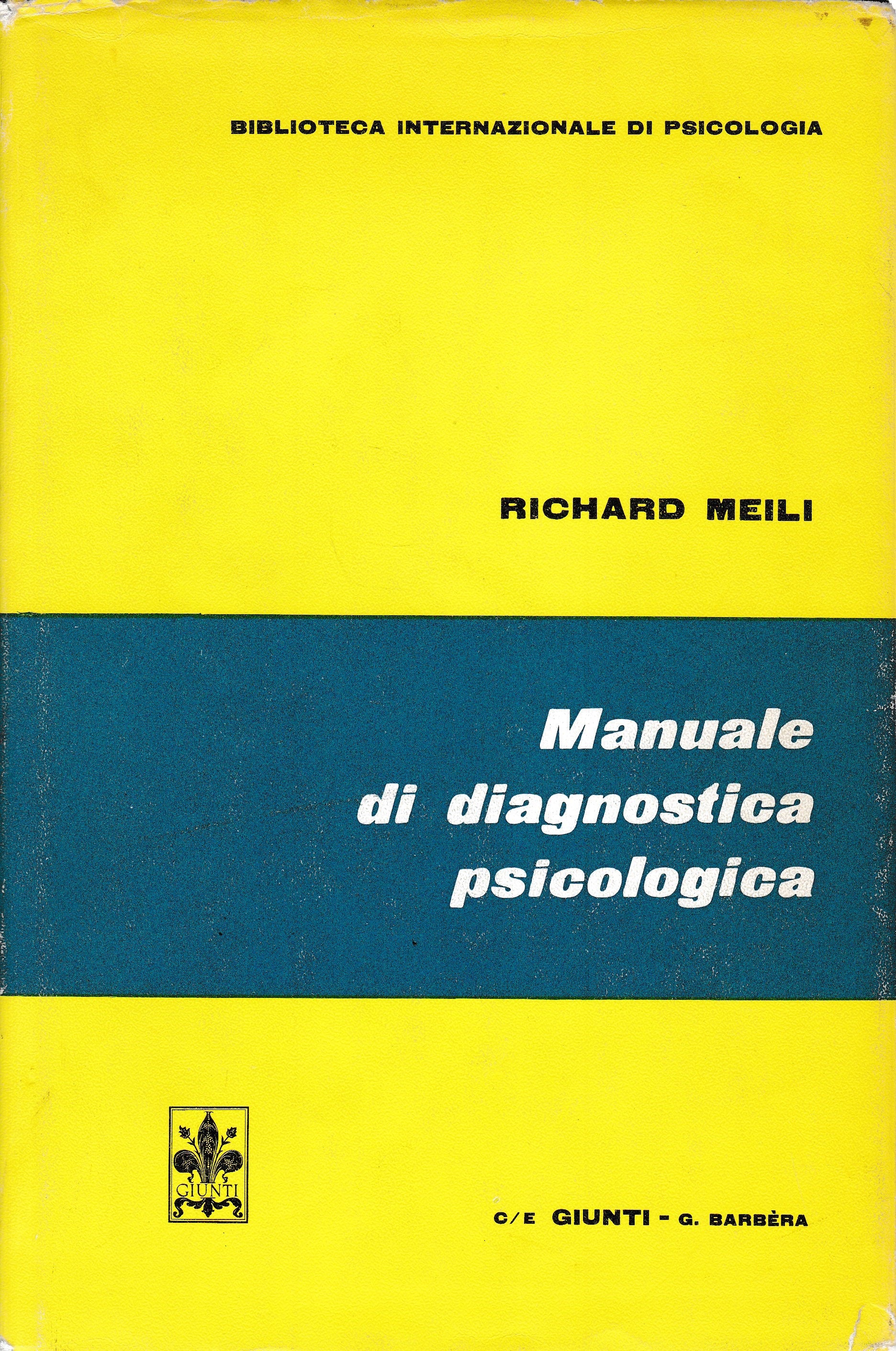 Manuale di diagnostica psicologica - copertina