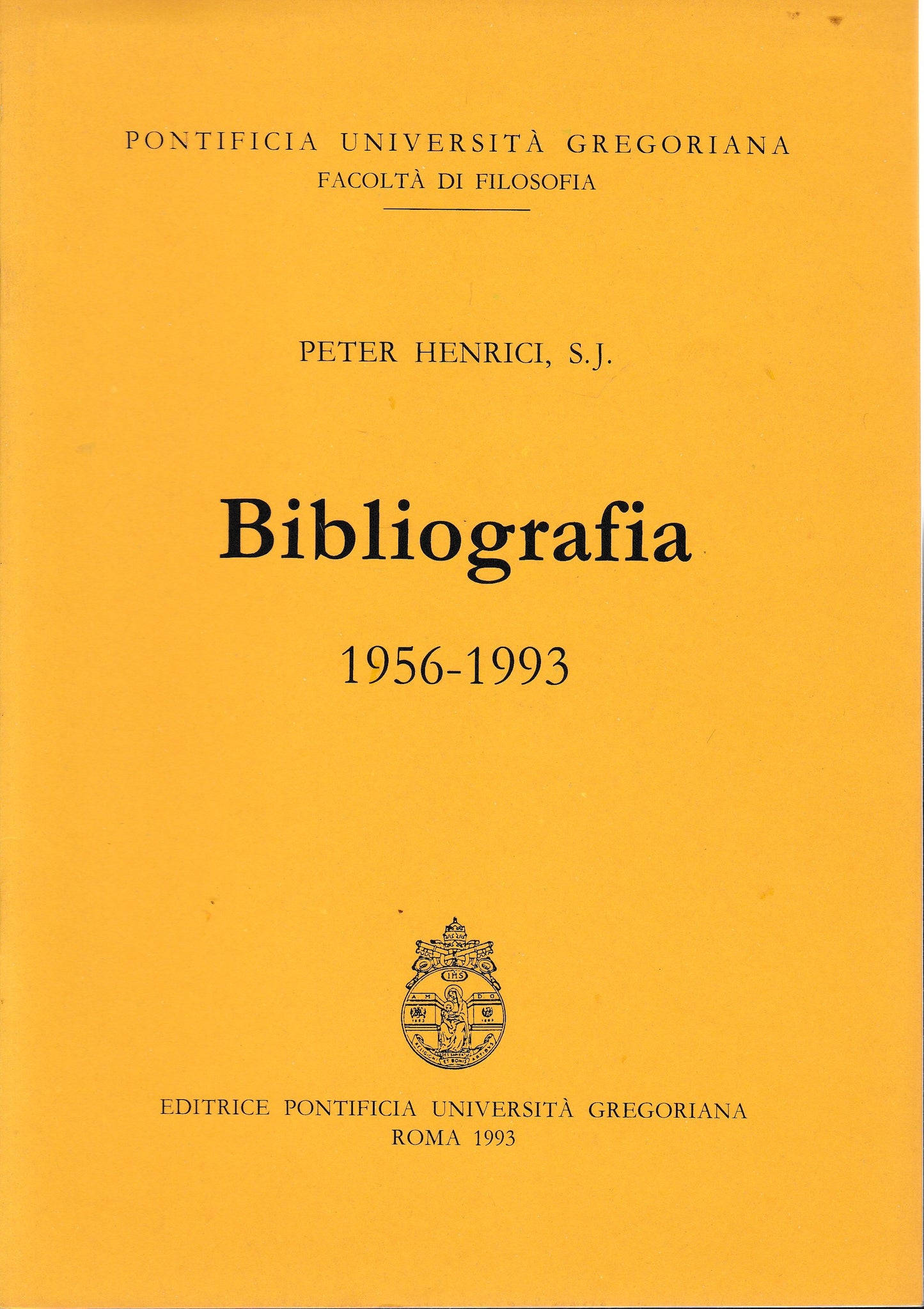 Bibliografia 1956-1993 - copertina