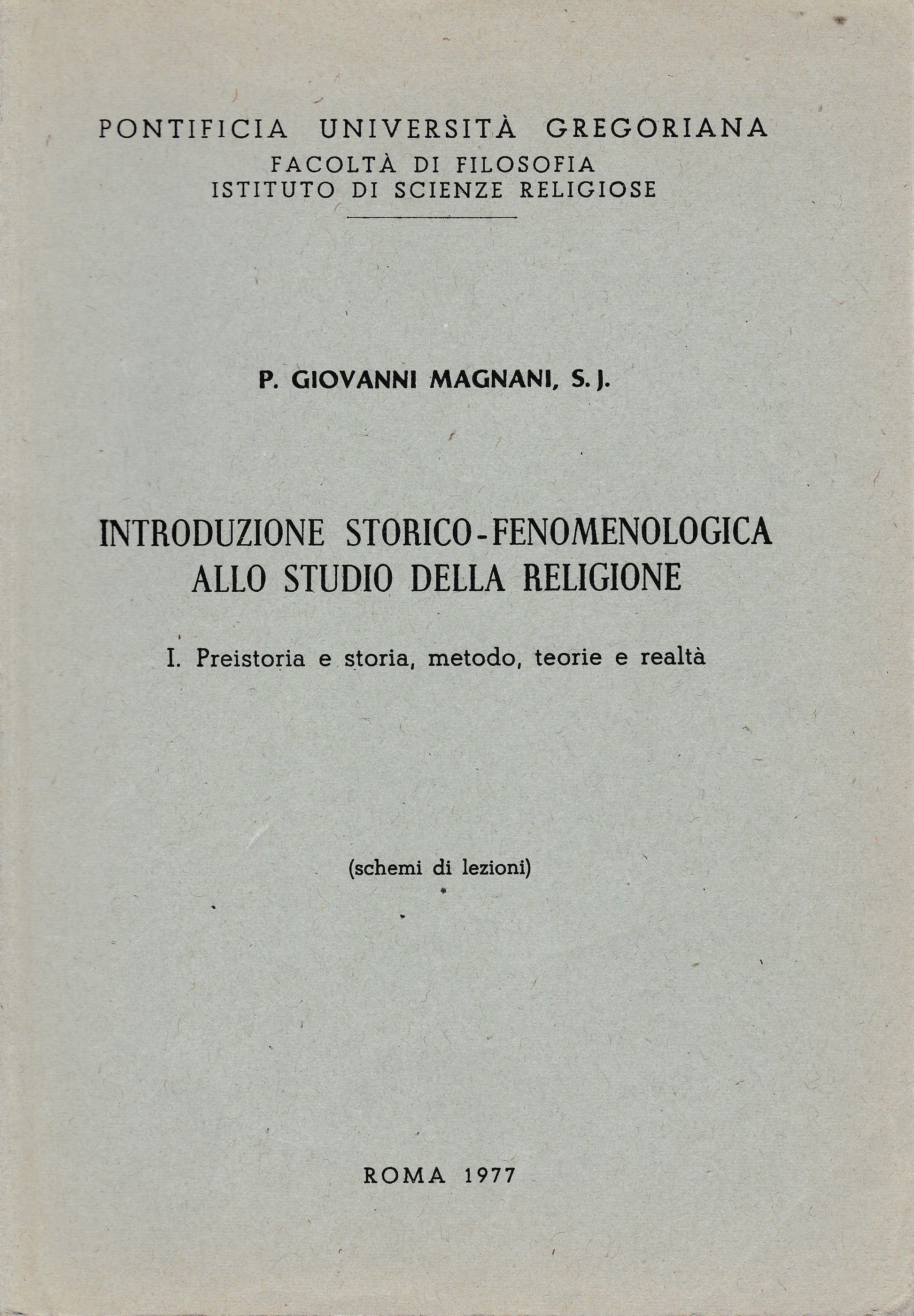 Introduzione storico-fenomenologica allo studio della religione - copertina