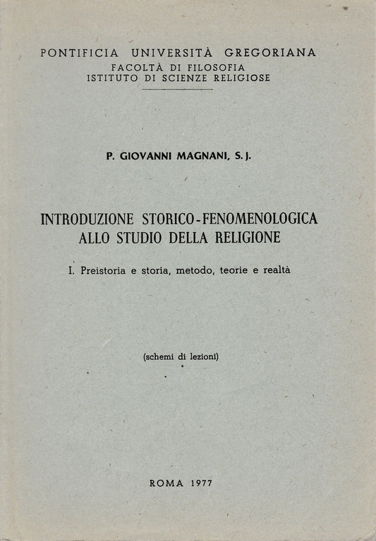 Introduzione storico-fenomenologica allo studio della religione - copertina