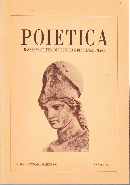 Poietica. Rassegna critica di filosofia e di scienze umane. Gennaio/Marzo 1991 anno 1 n. 1 - copertina
