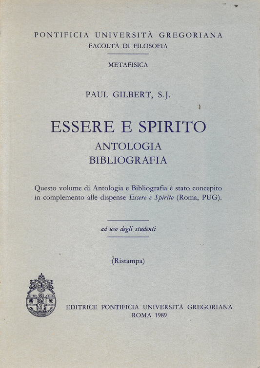 Essere e spirito. Antologia, Bibliografia - copertina