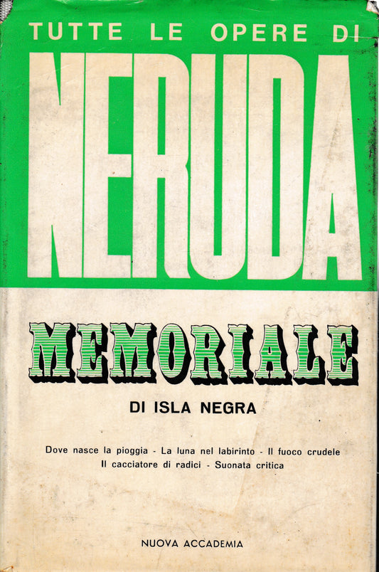 Memoriale di Isla Negra. Bilingue Italiano Spagnolo - copertina