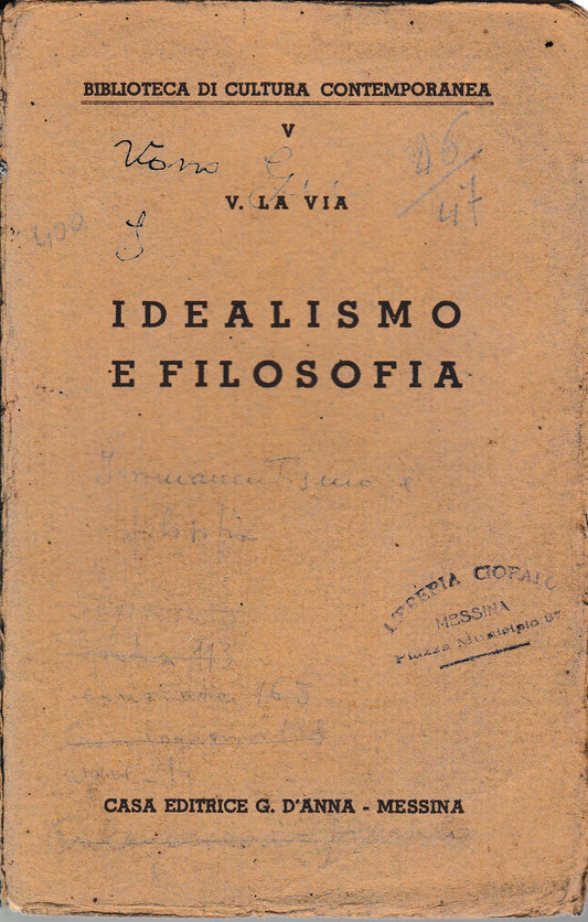Idealismo e filosofia - copertina