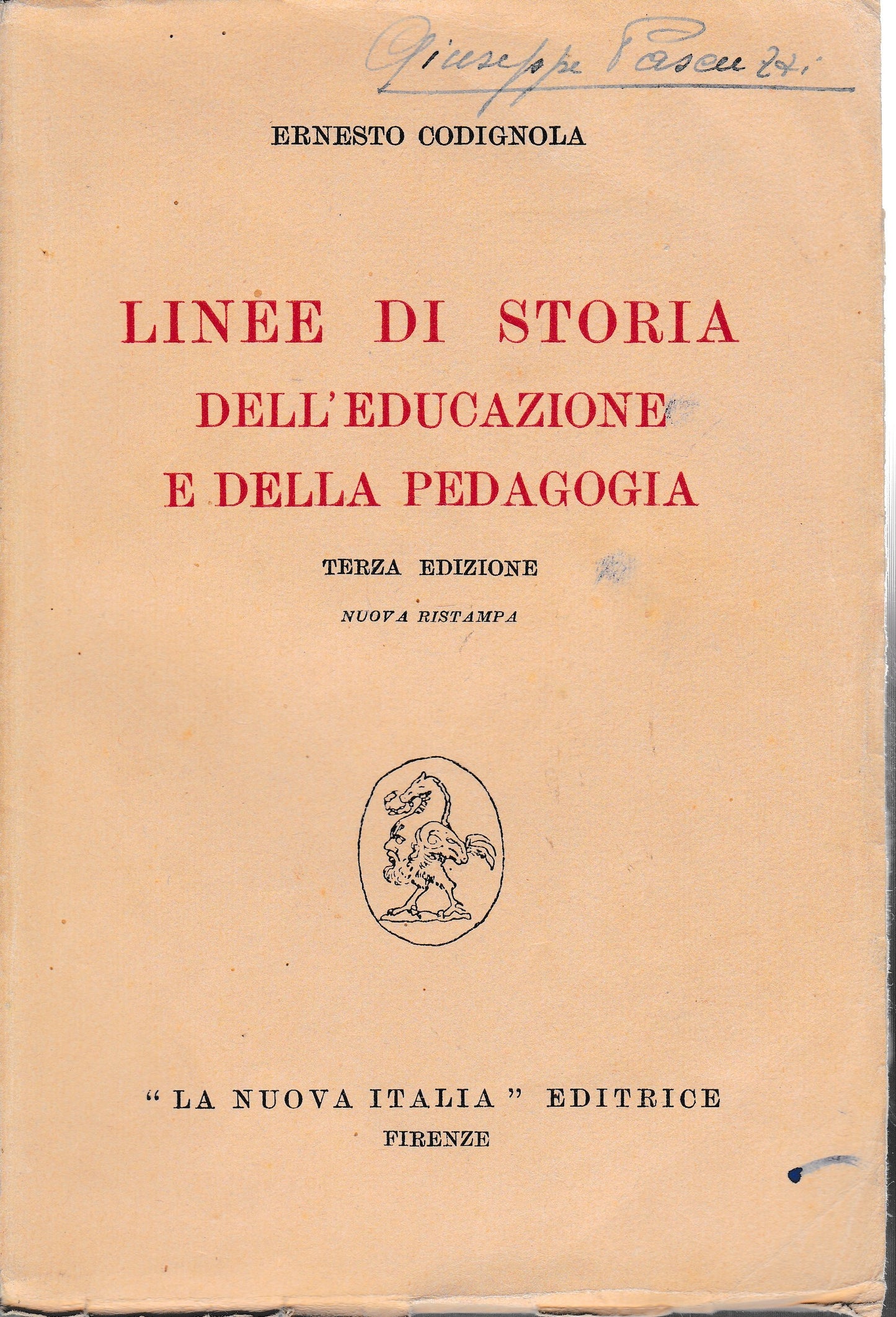 Linee di storia dell'educazione e della pedagogia - copertina