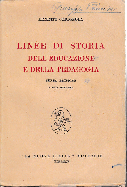 Linee di storia dell'educazione e della pedagogia - copertina