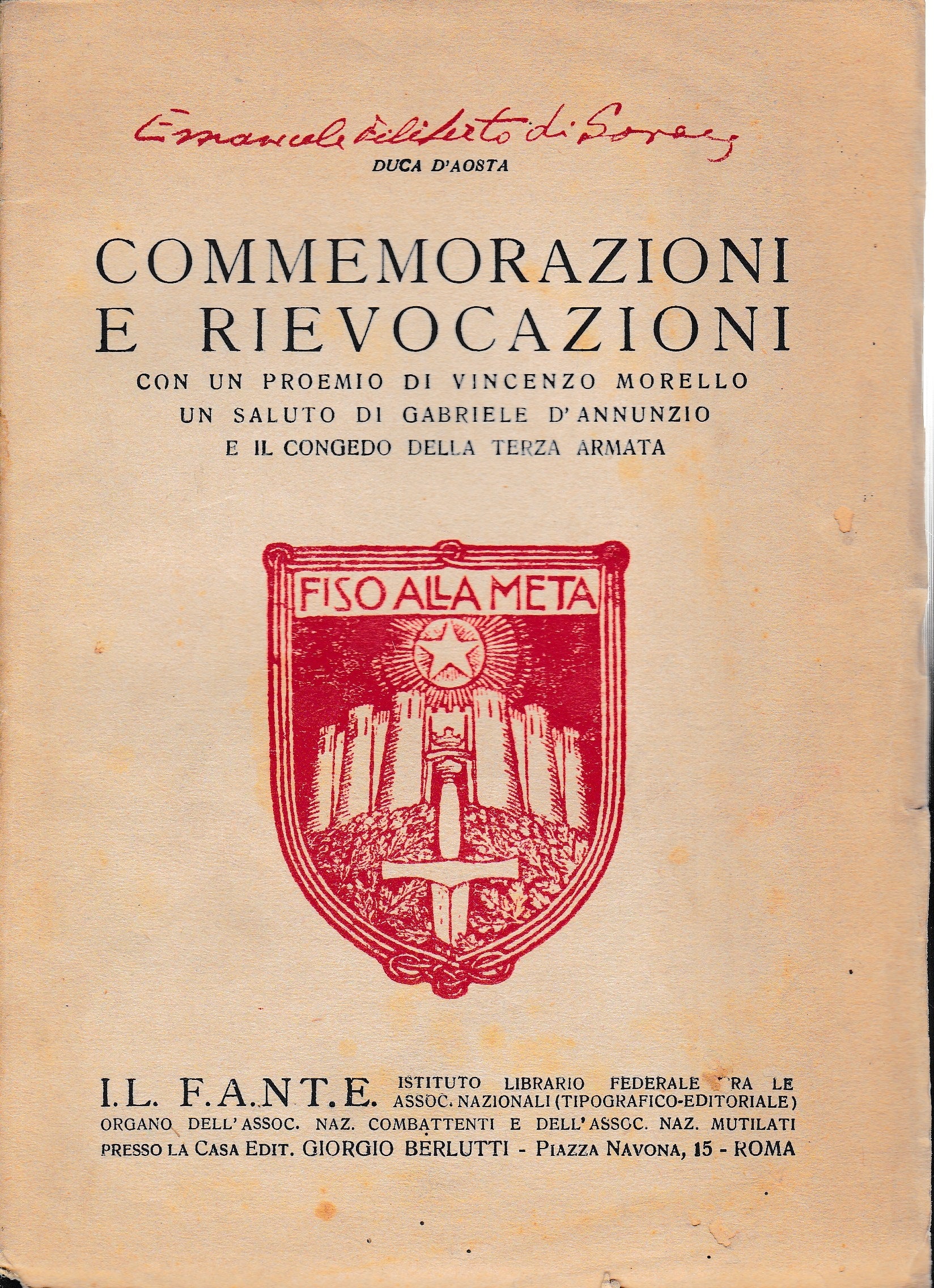 Commemorazioni e rievocazioni - copertina