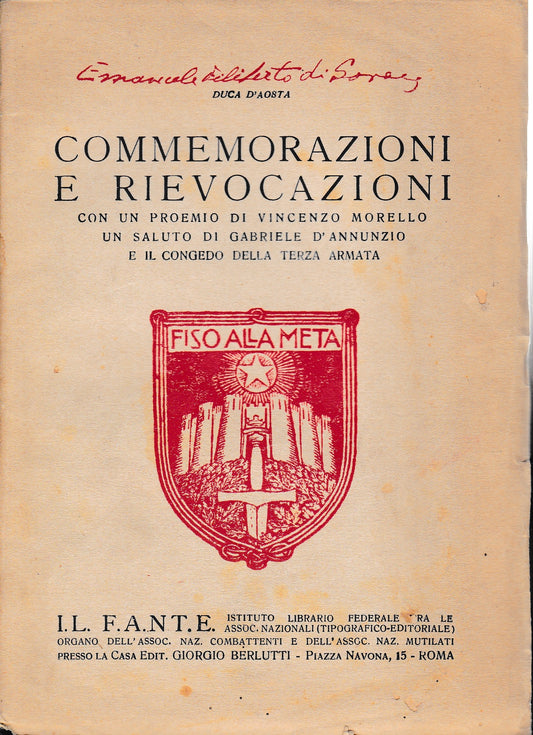 Commemorazioni e rievocazioni - copertina