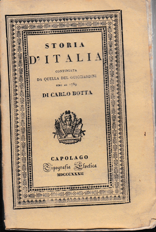 Storia d'Italia continuata da quella del Guicciardini sino al 1789. Tomo VII. - copertina