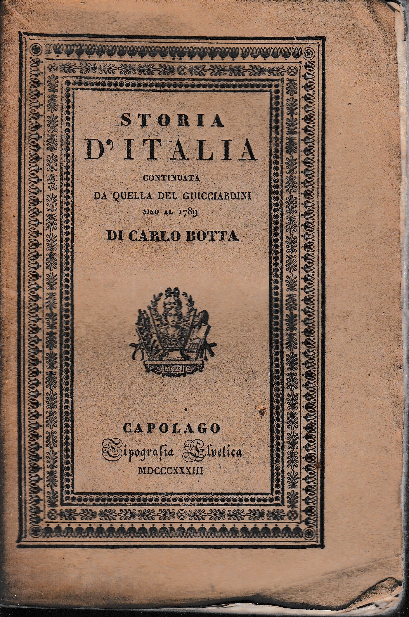 Storia d'Italia continuata da quella del Guicciardini sino al 1789. Tomo XI. - copertina