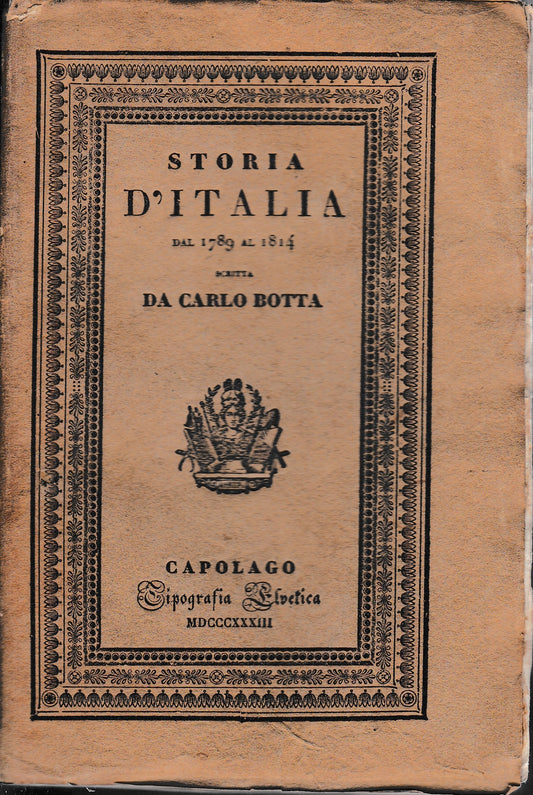 Storia d'Italia dal 1789 al 1814. Tomo IV. - copertina