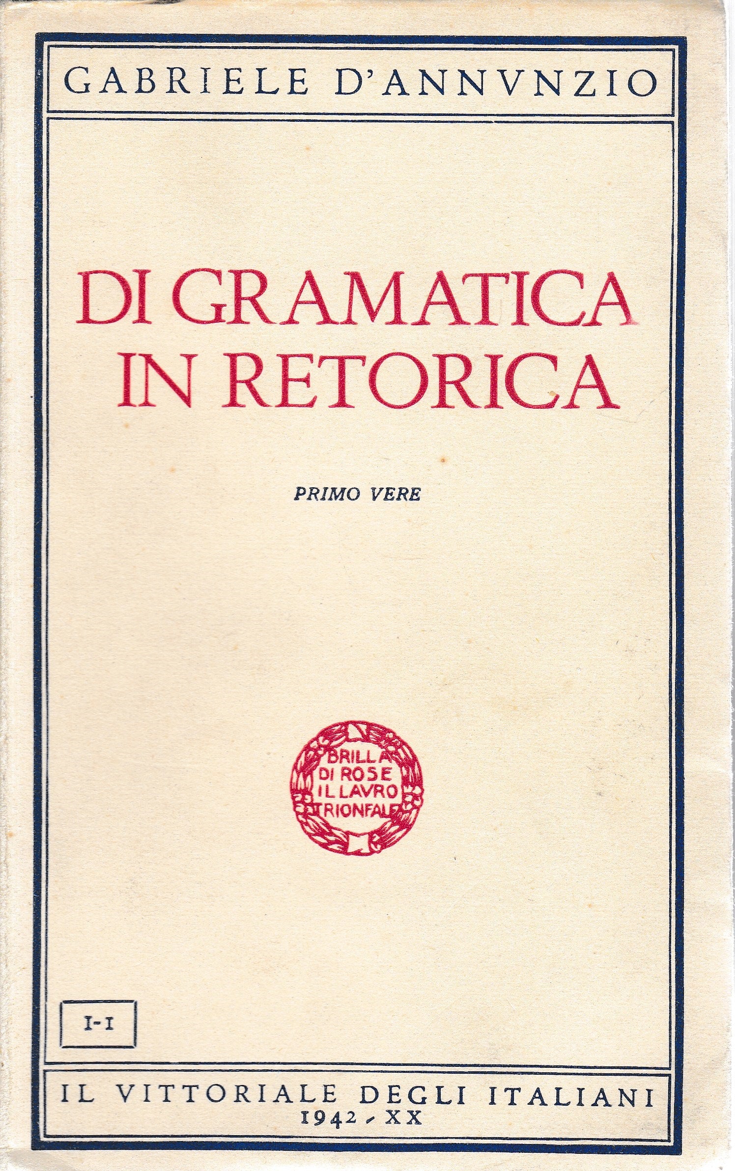 Di gramatica in retorica - copertina