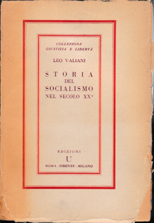Storia del Socialismo nel secolo XX° - copertina