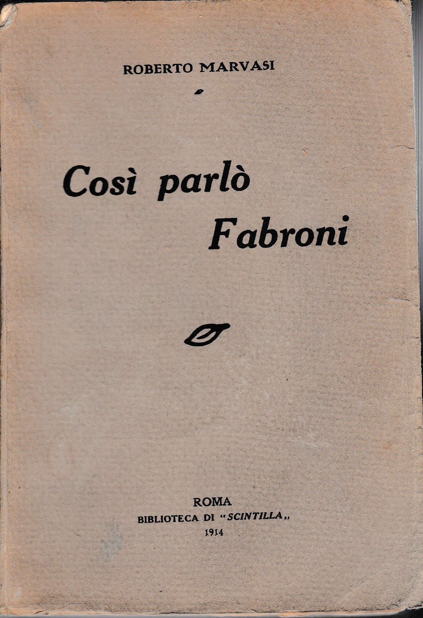 Così parlò Fabroni - copertina