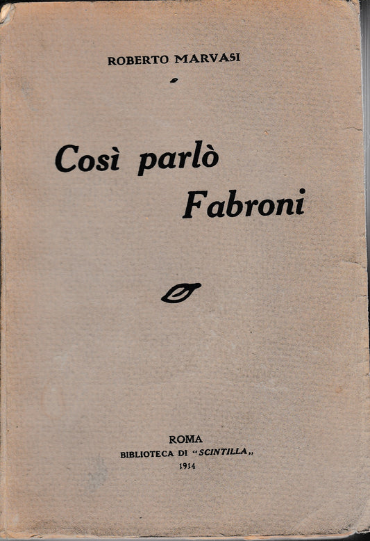 Così parlò Fabroni - copertina