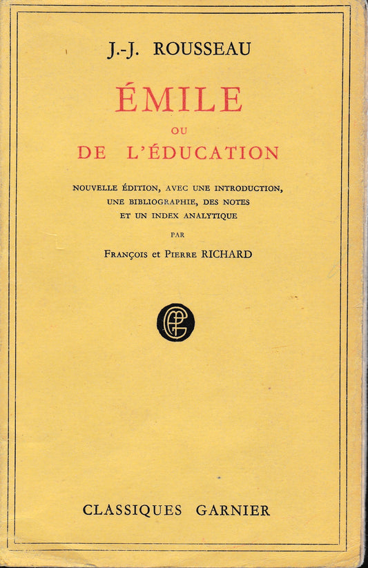 Emile ou de l'éducation - copertina