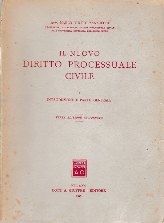 Il nuovo Diritto Processuale Civile. Introduzione e parte generale I. - copertina